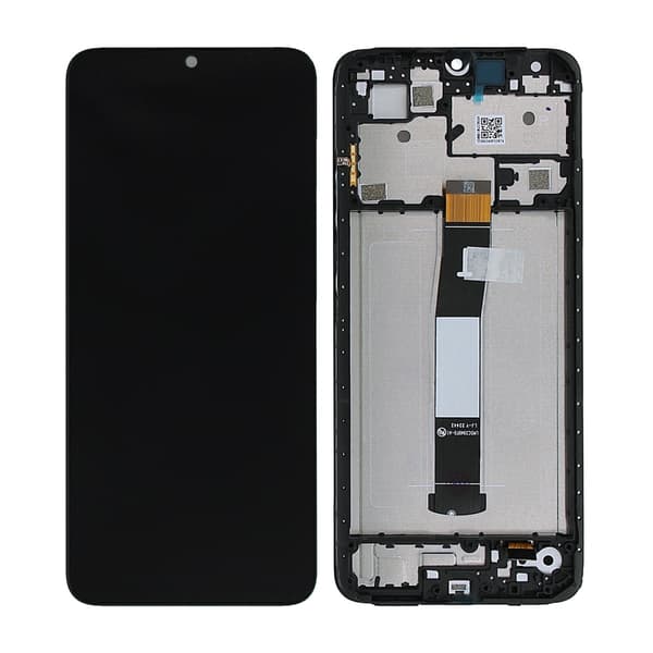 Xiaomi Redmi 12C LCD-skærm med ramme - Sort