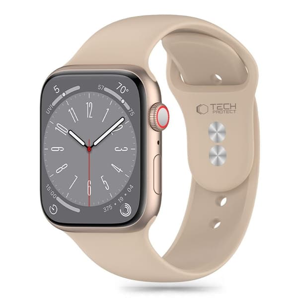 Tech-Protect Silikone Urrem til Apple Watch 42/44/45/49 mm - Brun