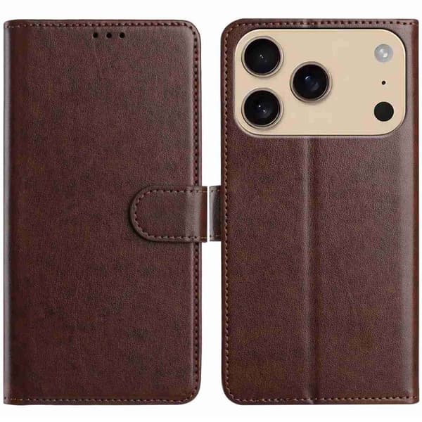 iPhone 18 Pro Max/17 Pro Max Pungcover PU-læder - Kaffe