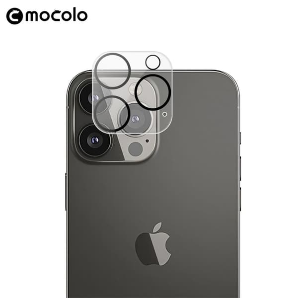 MOCOLO Linsebeskyttelse til iPhone 15 Pro / Pro Max - Sort Ramme