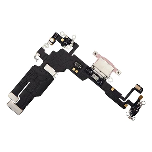 Laddkontakt med Flexkabel till iPhone 15 Plus - Rosa