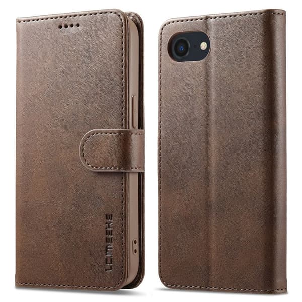 LC.IMEEKE iPhone 17e/16e Plånboksfodral - Brun