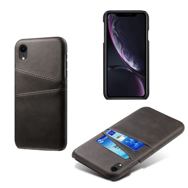 IPhone XR -kotelo korttipaikalla - Musta