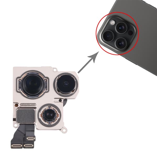 iPhone 15 Pro takakamera alkuperäinen