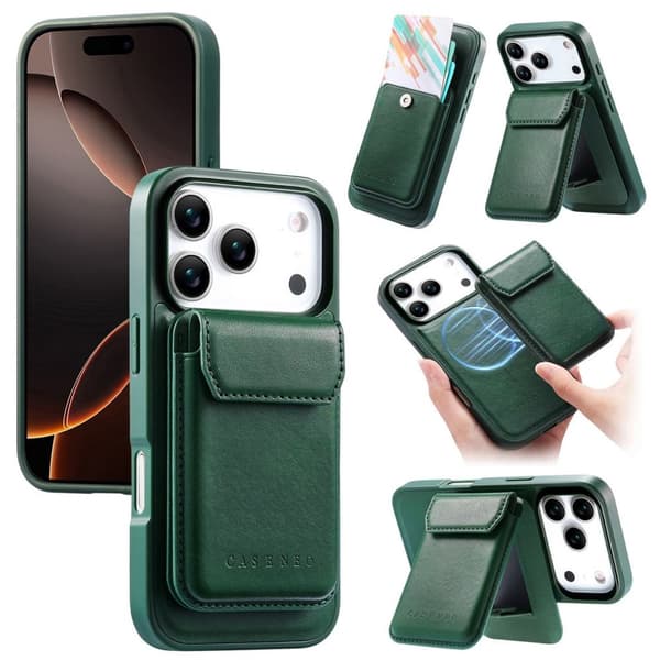 CASENEO iPhone 18 Pro Max/17 Pro Max MagSafe lompakkokotelo - Vihreä