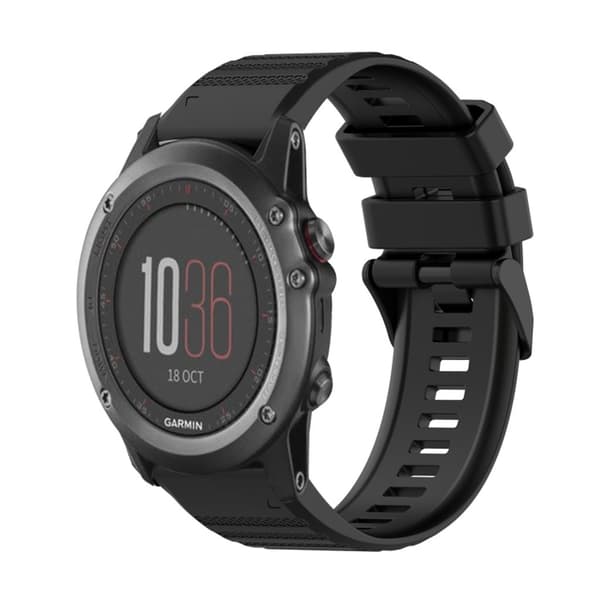 Garmin Fenix 3 Silikone Urrem - Sort