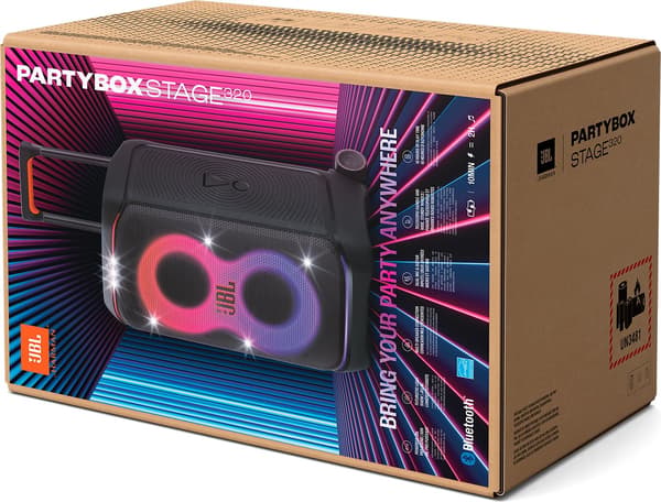 JBL PartyBox Stage 320 Bluetooth-kaiutin - Musta - Alkuperäinen