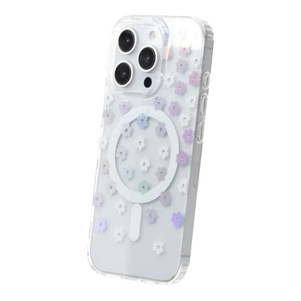 Graveret blomstret MagSafe-mobilcover til iPhone 16 Pro - Blossom
