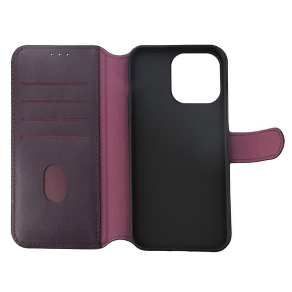iPhone 15 Pro Max Plånboksfodral Läder Rvelon - Lila