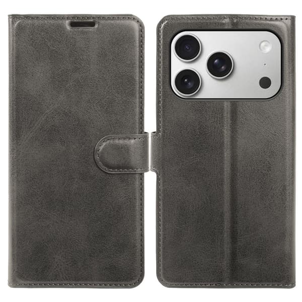 Pungcover med Stand iPhone 18 Pro, iPhone 17 Pro - Grå