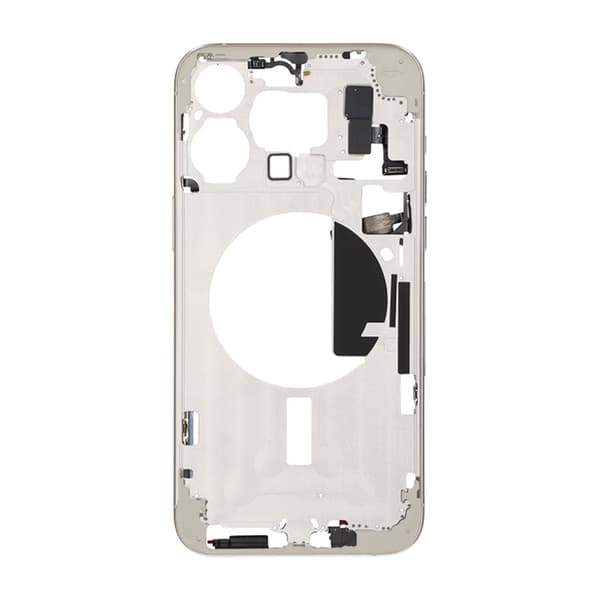 iPhone 15 Pro Max Mittenram med smådelar OEM - Titanvit