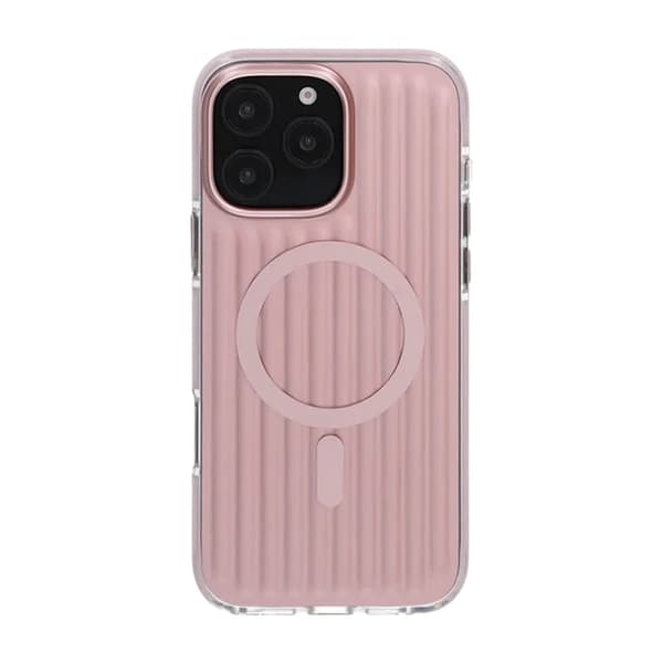 Mønstret TPU-cover til iPhone 16 Pro Max med MagSafe - Pink