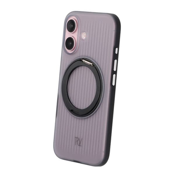 iPhone 16 Rvelon Cover Roterende Magnetisk Stand - Sort