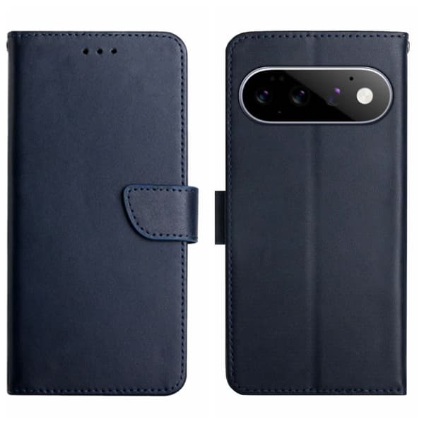 Google Pixel 11 Pro XL Plånboksfodral Äkta Läder Stativ - Blå