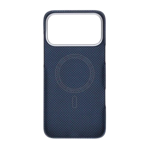 Kevlar Woven Magnetic Case - iPhone 17 Pro Max Blue Plain Weave