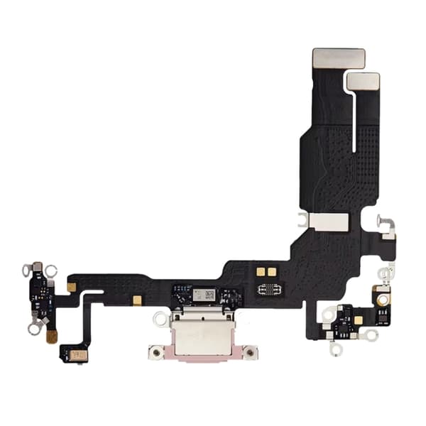 Opladerstik med Flex-kabel til iPhone 15 Plus - Pink