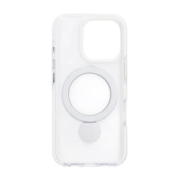 Cover MagSafe til iPhone 16 Pro Max - Transparent hvid med ringholder