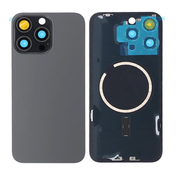 Udskiftning af iPhone 15 Pro Max bagglaspanel med Magsafe magnet - Sort