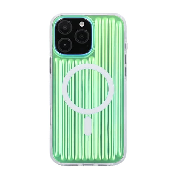 Model reflekterende farve Magnetisk etui til iPhone 16 Pro Max Grøn