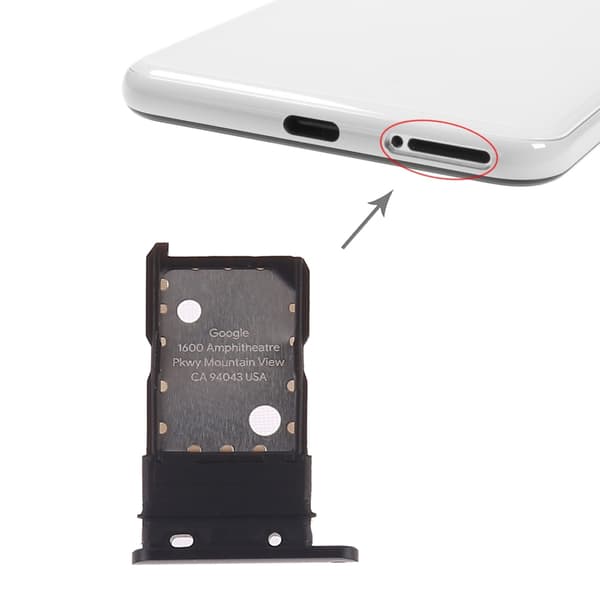 Google Pixel 3 Simkortshållare - Svart
