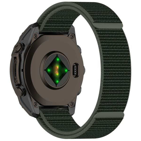 Garmin Fenix 8 47mm osv. Urrem i nylon - Grøn