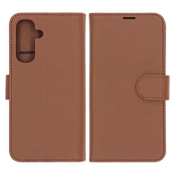 Pung Etui med Stativ til Samsung Galaxy A17 - Brun