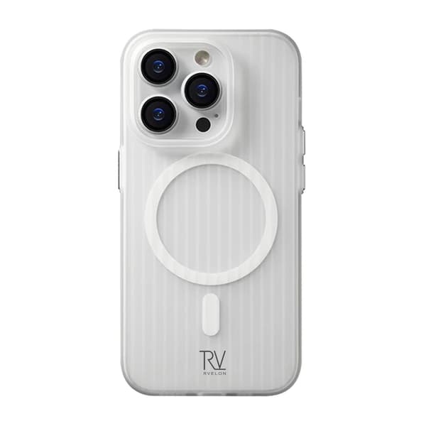 iPhone 12 Pro Max Mobilskal Korrugerad med Magsafe Rvelon - Vit
