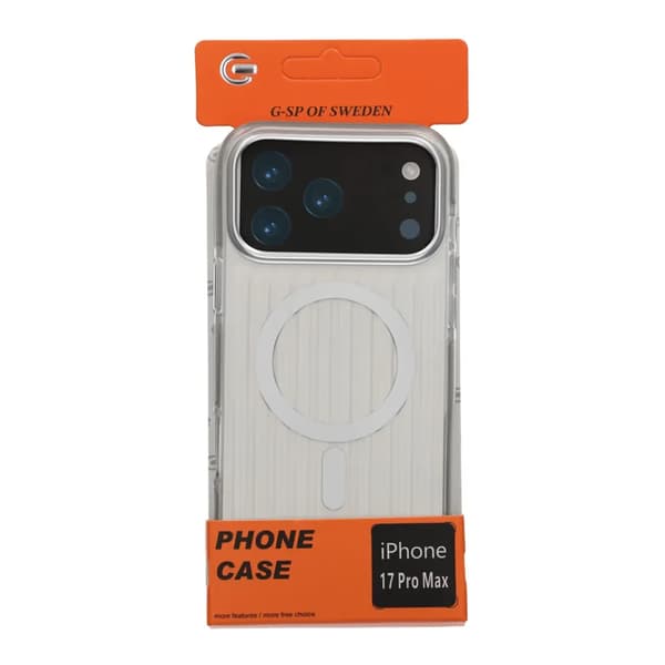 Mobilskal Korrugerad Magsafe för iPhone 17 Pro Max - Silver