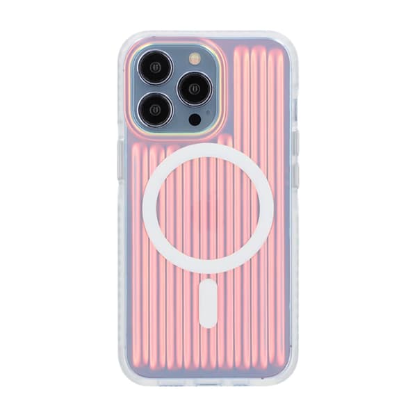 Model reflekterende farve Magnetisk etui til iPhone 13 Pro Rød