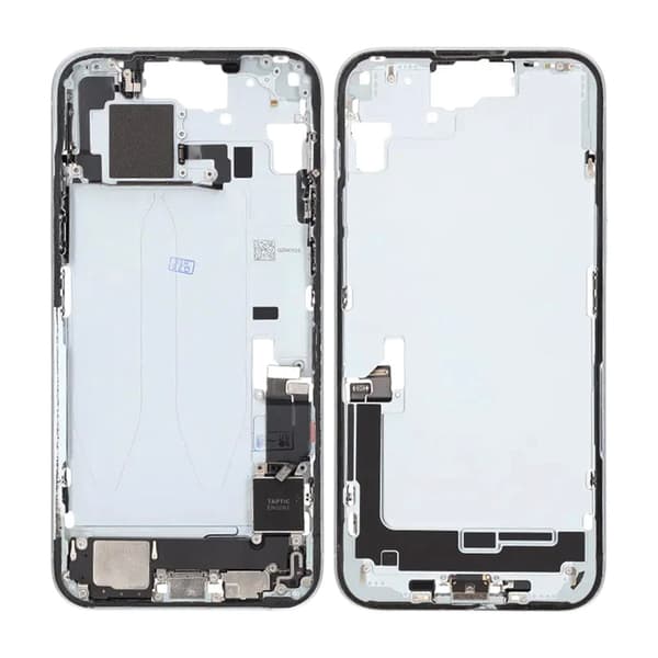 Mellemramme med smådele til iPhone 15 Plus - Blå OEM