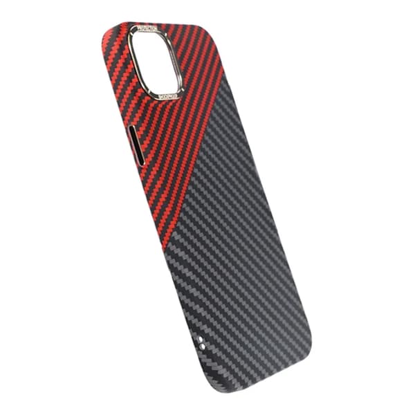Kolfiber Skal iPhone 14 Plus - Röd & Svart