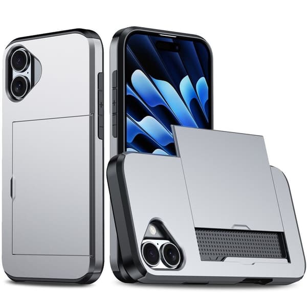 iPhone 17 Cover med kortholder - Grå