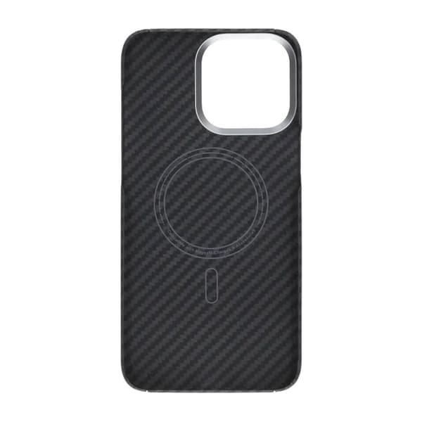 Kevlar Woven Magnetic Case - iPhone 15 Pro Max Black Thick Weave