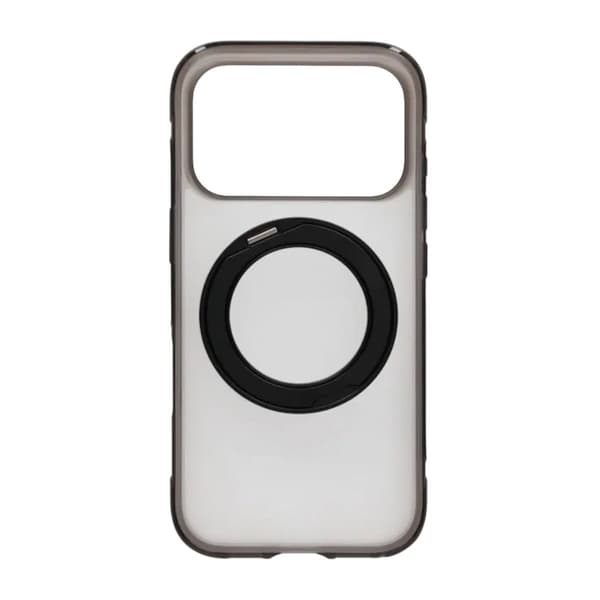 Mat MagSafe-cover med ringstativ til iPhone 17 Pro og 18 Pro - Sort