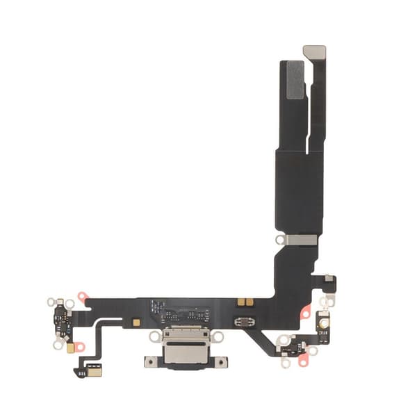 Laddkontakt med Flexkabel för iPhone 17 - Svart