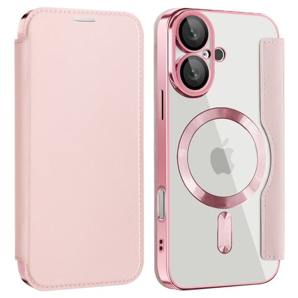 iPhone 16 -kuori korttipaikoilla - Pinkki