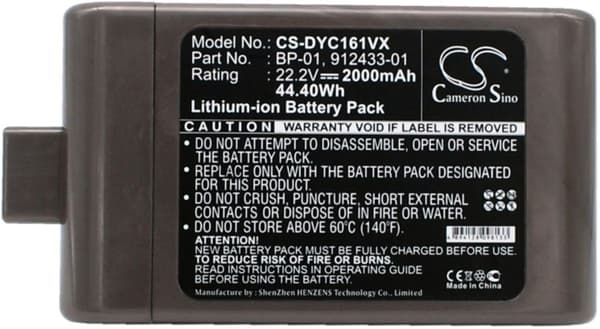 Batteri til Dyson D12 ledningsfri støvsuger m.m.