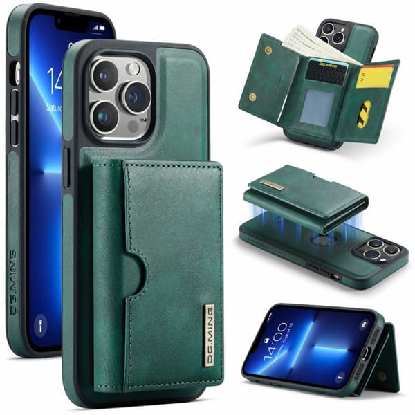 DG.MING iPhone 13 Pro Wallet Case Magnetisk - Grøn