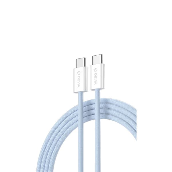 Devia USB-C til USB-C kabel PD 60W 3A, 1m - Blå