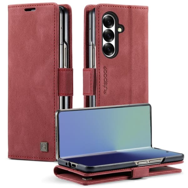 AUTSPACE Samsung Galaxy Z Fold8 Ultra Plånboksfodral RFID-blockering - Röd