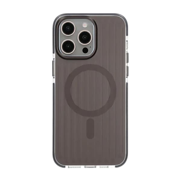 Mønstret TPU-cover til iPhone 15 Pro Max med MagSafe - Sort