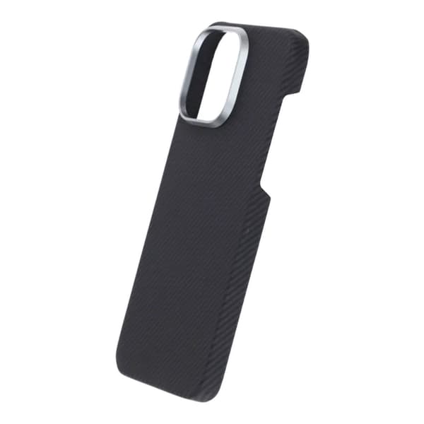 Kevlar Magsafe -kuori iPhone 15 Pro Maxille - Musta raidoilla