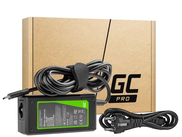 Green Cell 45W USB-C Oplader/AC Adapter til Bærbare Computere, Tablets og Smartphones