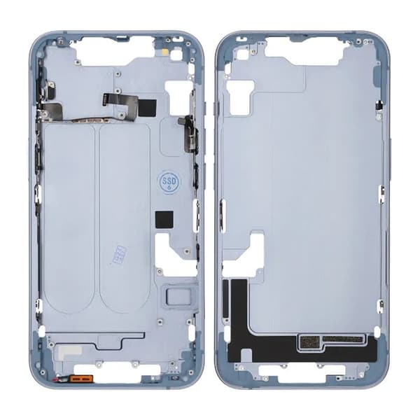 iPhone 14 Bagcover Mellemramme OEM Blå Med Smådele