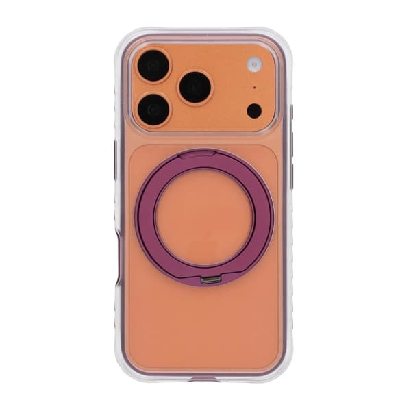 Mat Mobilcover med ringstativ til iPhone 17 Pro og 18 Pro - Lilla