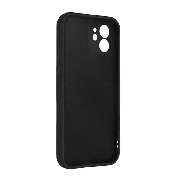 iPhone 12 Silikonskal med Kameraskydd - Svart