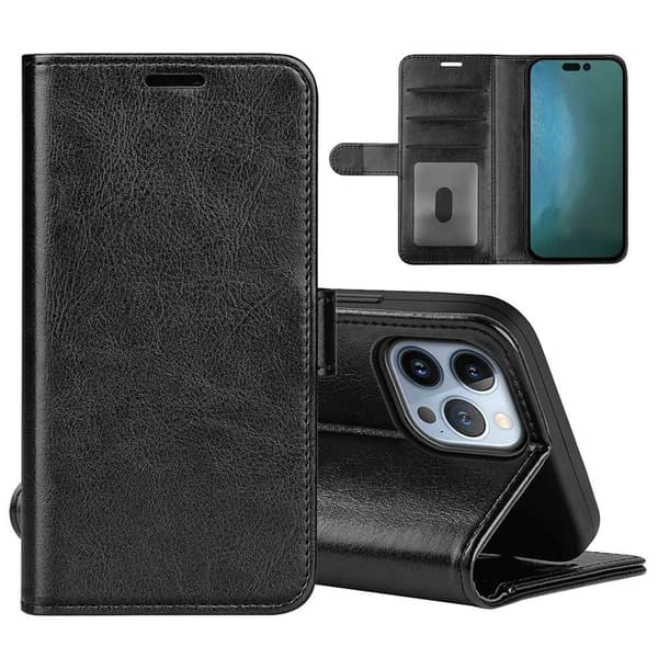 SiGN Wallet Cover til iPhone 15 Pro - Sort