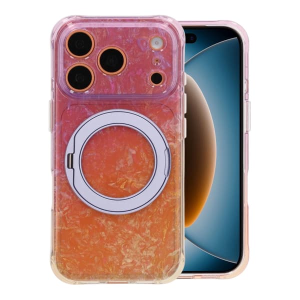 Ice Shell 360° Roterbart Magnetisk Støtteben Telefoncover - iPhone 17 Pro Max/18 Pro Max Lilla