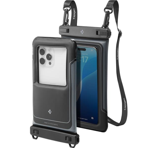 Spigen A611P 2-pack vattentätt mobilskal universal – svart