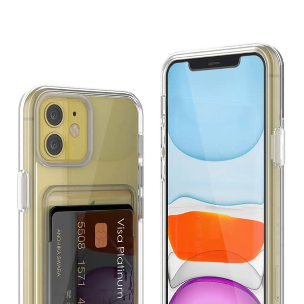 iPhone 11 -kotelo korttipidikkeellä TPU - Läpinäkyvä